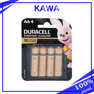 Duracell Everyday Alkaline ถ่านอัลคาไลน์ AA แพ็ค 4 ก้อน