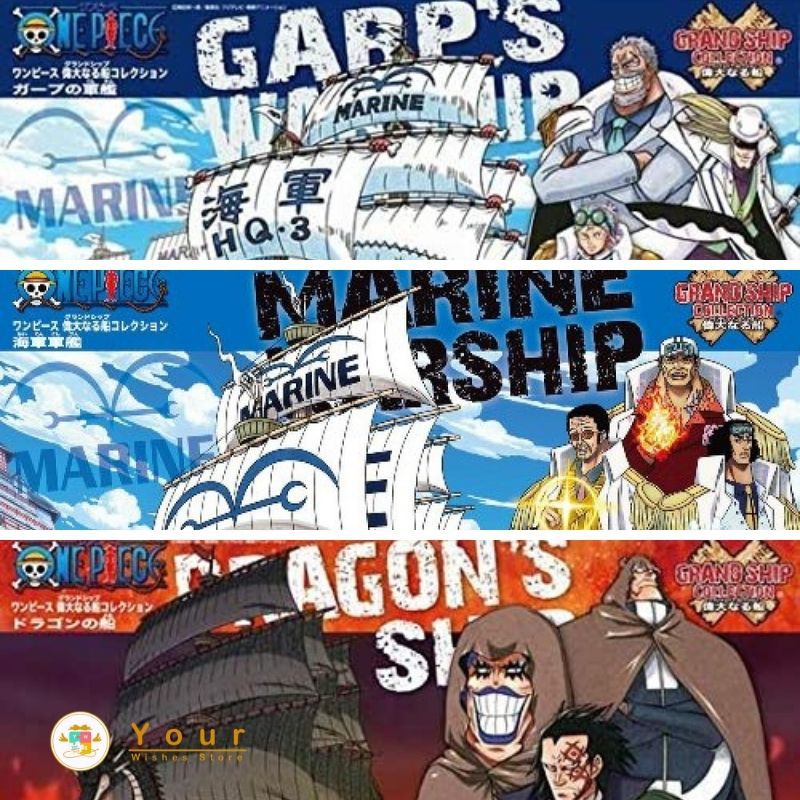 🇯🇵  One Piece Great Ship Collection Marine Warship Naval Warship Dragon Ship โมเดลวันพีช เรือวันพีช
