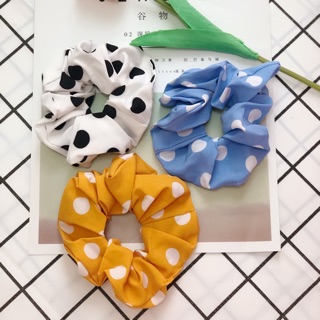 พร้อมส่ง!!! ยางมัดผมลายจุดใหญ่