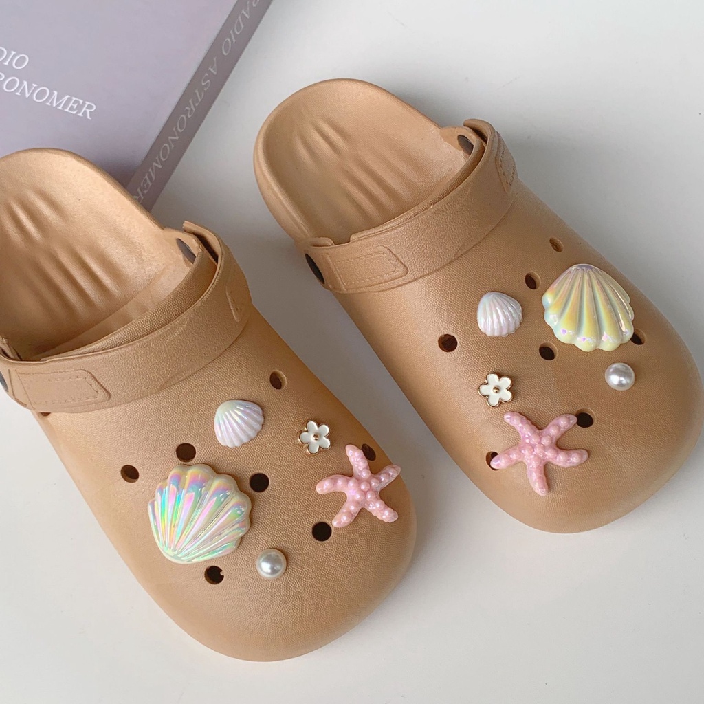 Crocs Jibbitz Seashell Starfish DIY Set รองเท้าปุ่มเสน่ห์