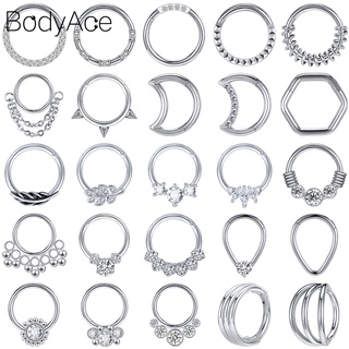 Bodyace จิวจมูก สเตนเลส 316L สําหรับเจาะกระดูกอ่อน กระดูกอ่อน จมูก 1 ชิ้น