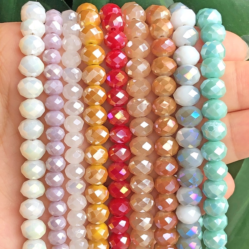 ลูกปัดคริสตัลหยก 2 4 6 8 10 มม. ทรงกลม หลวม แฮนด์เมด สําหรับทําเครื่องประดับ สร้อยคอ ต่างหู สร้อยข้อมือ DIY (สั่งสี 10 มม.)