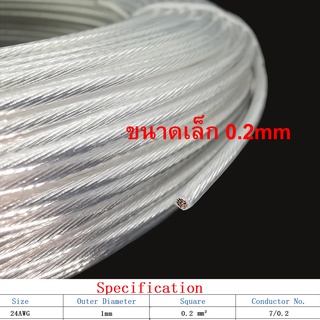 สาย Wire ชุบเงิน ขนาดเล็ก ตัวนำ OFC Copper(Silver-Plated) ขนาด 24AWG / 0.2sqmm / ร้าน All Cable