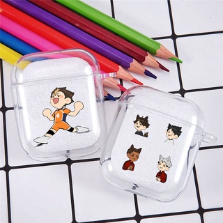 อนิเมะ Haikyuu!! เคสหูฟังซิลิโคน TPU นิ่ม แบบใส ลายตัวละคร Hinata Shoyo Kageyama สําหรับ Airpods Pro 3 2 1