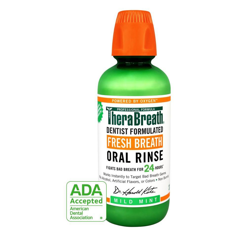 น้ำยาบ้วนปาก TheraBreath Plus  Extra Strength Oral Rinse ขนาด 473 ml