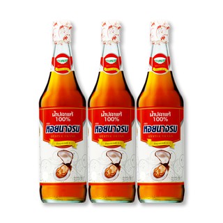 หอยนางรม น้ำปลา ขวดแก้ว 700 มล. x 3 ขวด Oyster Fish Sauce 700ml x 3 Bottles