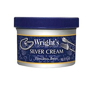 Wrights Silver Cream for cleaner and polish 8 OZ. ไรส์ ครีมขัดเครื่องเงิน 8 ออนส์