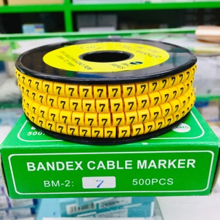 Bandex Cable Marker BM-2 เบอร์7 (500pcs) อย่างหนา