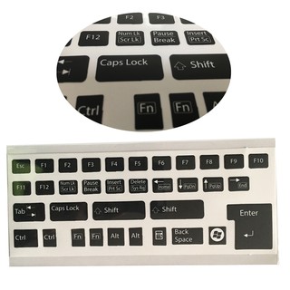 สติ๊กเกอร์คีย์บอร์ด Sticker keyboard ปุ่มฟังชั่นต่างๆบนคีย์บอร์ด