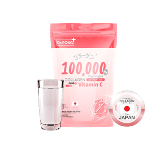 [อันดับ 1หมวดCollagen] Dr.PONG 100,000 mg Collagen Dipeptide + Vitamin C คอลลาเจนไดเปปไทด์จากญี่ปุ่น