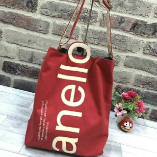 New Arrival!! Anello Cotton Canvas 2WAY Tote Bagแท้💯outlet คอลเลคชั่นล่าสุด