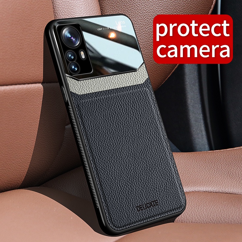 เคสโทรศัพท์มือถือหนัง กระจกนิรภัย กันกระแทก สําหรับ Xiaomi 12 12X 12s Pro 11T Mi 10T 11 Lite 5G NE