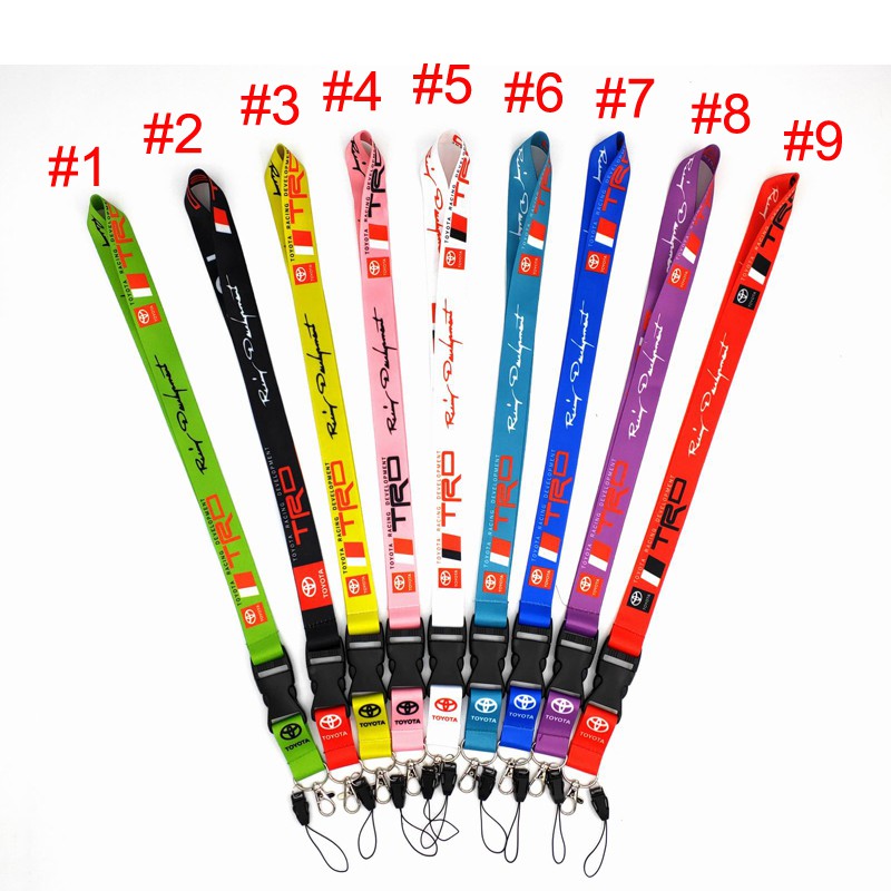 Toyota TRD Lanyard สําหรับ ID Card Holder สลิงพวงกุญแจ Lanyard โทรศัพท์มือถือคอ Anti-Lost Strap