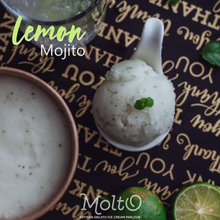 Lemon Mojito (ไอศกรีม เลม่อน โมฮิโต 1 ถ้วย 16 oz.) - Molto premium Gelato