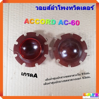 วอยส์ลำโพงทวิตเตอร์ ACCORD AC-60 เกรดA วอยส์ลำโพงเสียงแหลม วอยส์ฮอร์น อะไหล่ลำโพง