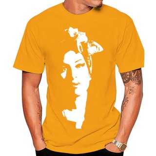 เสื้อยืดผ้าฝ้ายพรีเมี่ยม เสื้อยืด ผ้าฝ้าย พิมพ์ลาย Amy Winehouse Scarf Portrait สีดํา สําหรับผู้ชาย