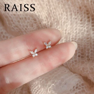 14k ซาอุดี Mini Zircon Hoop ต่างหู Cubic Zirconia เจาะขนาดเล็ก Earings สําหรับผู้หญิงอุปกรณ์เสริม Hypoallergenic