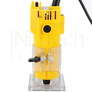 DELTON เครื่องเซาะร่อง ทริมเมอร์ 620 วัตต์ เครื่องเซาะร่องไม้ 1/4 นิ้ว เร้าเตอร์ Wood Trimmer รุ่น TMD-773 - สีเหลือง