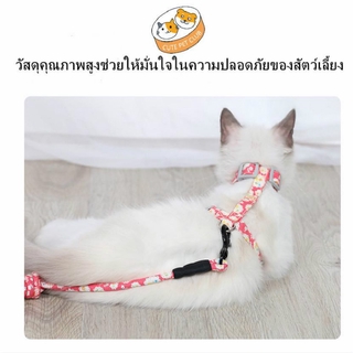 【CPC】สายรัดแมวสไตล์ญี่ปุ่นสายจูงแมวญี่ปุ่น 1.5 ม. สายรัดแมวรูปตัว I