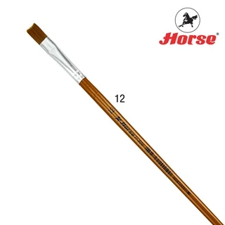 HORSE ตราม้า พู่กันสีอะครีลิคชนิดแบน H-806 เบอร์ 1 - 24 จำนวน 1อัน