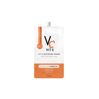 ระวังของปลอม แท้ 100% VC cream Vit C Whitening Cream รัชชา RATCHA วิตซี ไวท์เทนนิ่ง ครีม 7 กรัม (1ซอง)