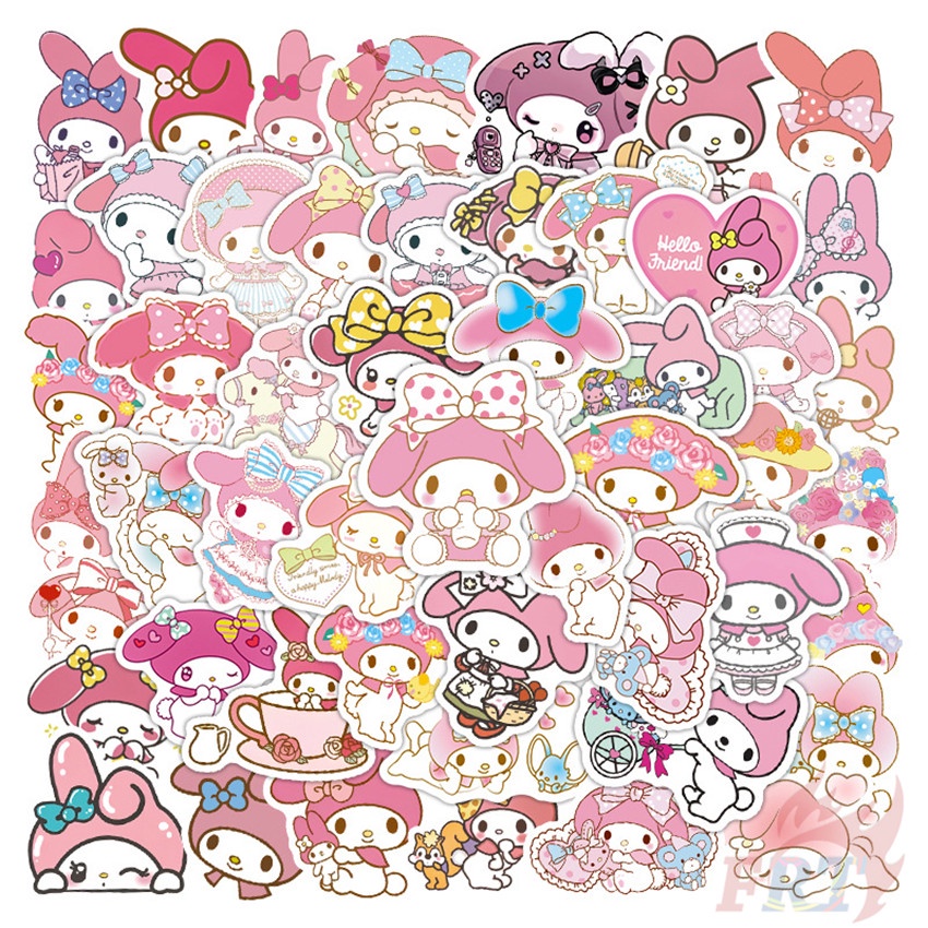 สติกเกอร์ ลายตัวละคร My Melody Series 06 Sanrio สติกเกอร์แฟชั่น ลายการ์ตูนอนิเมะ DIY คละแบบ 50 ชิ้น/ชุด