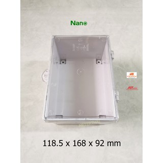 NANO-11CW ตู้พลาสติกฝาใส 118.5 x 168 x 92 mm.