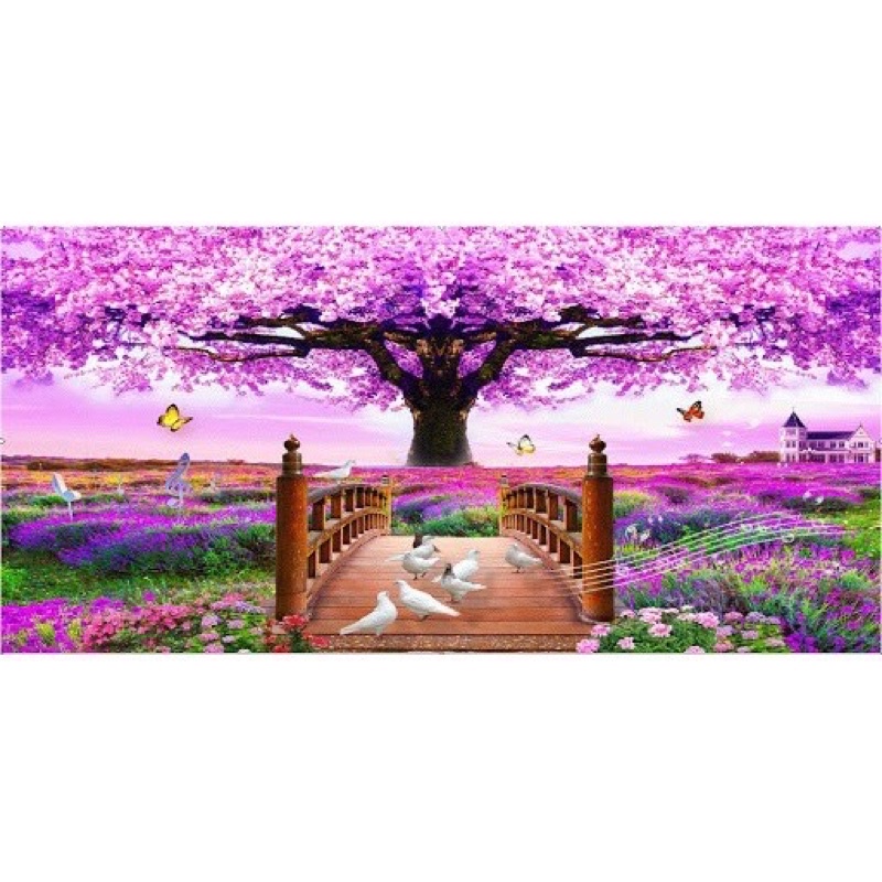 ภาพวาดเพชร Love Tree Lg1017 ขนาด 100x65cm