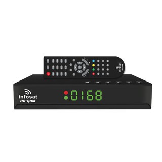 INFOSAT HD-Q168 + เสาWIFI (รองรับM3U) 2 ระบบ อินเตอร์เน็ต จานดาวทียม (รับประกัน 1ปี เสียเปลี่ยนใหม่ได้เลย)