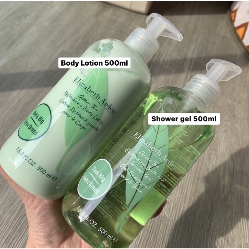 ลดราคา‼️Elizabeth Arden  Green Tea Shower gel + Body Lotion 500 ml  (รุ่นนี้มีหัวปั๊มค่ะ) | Shopee Thailand