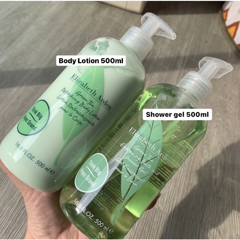 ลดราคา‼️Elizabeth Arden – Green Tea Shower gel + Body Lotion 500 ml  (รุ่นนี้มีหัวปั๊มค่ะ) | Shopee Thailand