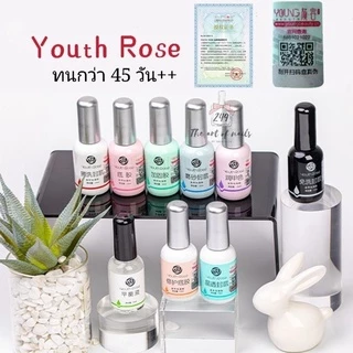 《Youth​ rose​》 Top​ / Base​ / Hard​ gel​ ท้อป​กุหลาบ​ เงาทน​ 45วัน+(แท้100%)