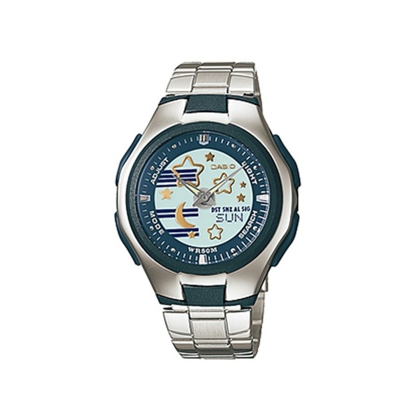 Casio Standard Poptone นาฬิกาข้อมือผู้ชาย สีเงิน สายสแตนเลส รุ่น LCF-10D-2A