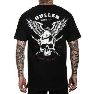 tshirtเสื้อยืดคอกลมฤดูร้อนเสื้อยืดแขนสั้น พิมพ์ลายนกอินทรีย์ Sullen Lincoln สีดํา สําหรับผู้ชาย XS S M L XL XXL 3XL 4XL