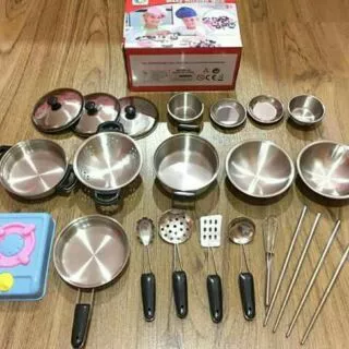 ชุดของเล่นครัวสแตนเลส ชุดครัวของเล่น