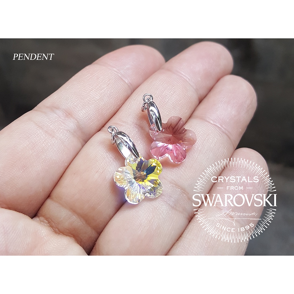 จี้คริสตัล SWAROVSKI ELEMENTS (ทรงใบ Clover ขนาด 1.5 cm.)