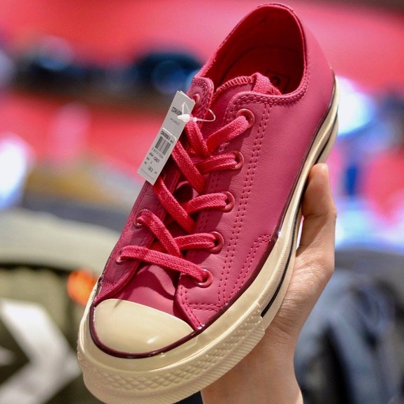 [Authorized Retailer]Converse All Star Chuck Taylor 1970's 'Leather' Ox Pink Pop รองเท้าผ้าใบ คอนเวิส รีโปร สำหรับผู้หญิ