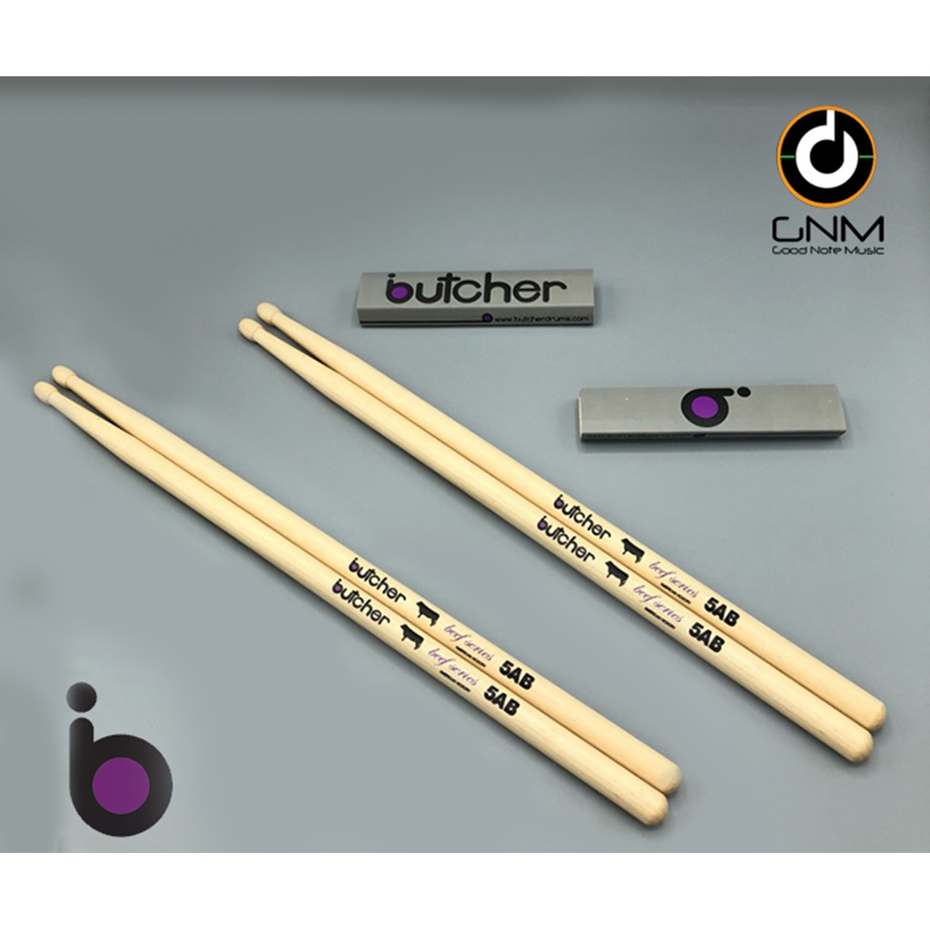 ไม้ตีกลอง ไม้กลอง Butcher 5AB รุ่น 5AB ( 2 คู่ )