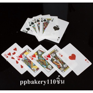 ไพ่ตกแต้งเค้ก ยกกล่อง 110ใบ ไพ่ทานได้ ทำจากเวเฟอร์