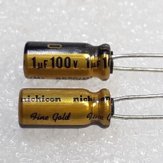 Nichicon FG (Fine Gold) 1uf 100v capacitor ตัวเก็บประจุ คาปาซิเตอร์