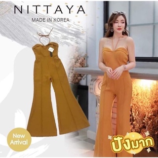 จั๊มสูทขายาว ผูกคอ เซ็กซี่ดูดี งานป้ายNITTAYA