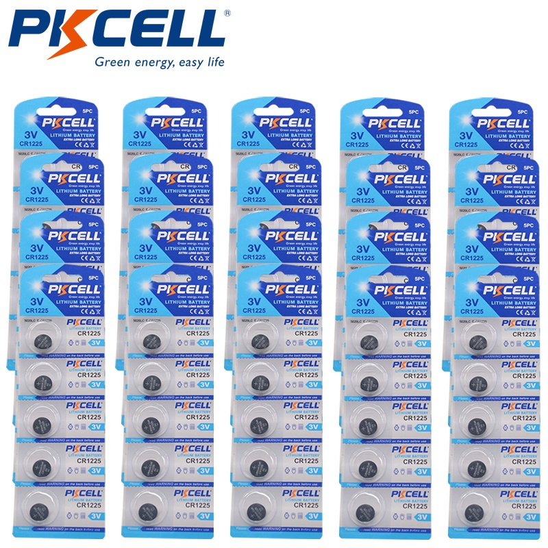 100pcs CR1225 3V lithium battery DL1225 EBR1225 ECR1225 B1225 battery button cell battery for Toys C