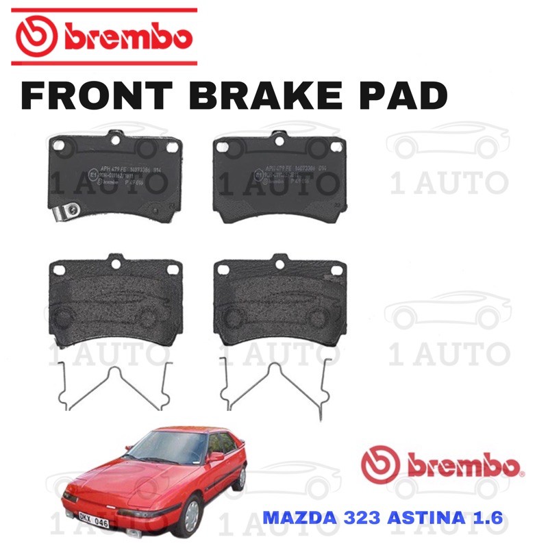 ผ้าเบรคหน้า BREMBO MAZDA 323 ASTINA 1.6