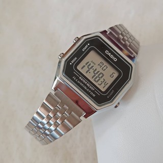 Casio Vintage LA 680WA-1DF นาฬิกาข้อมือผู้หญิง นาฬิกาคาสิโอ้