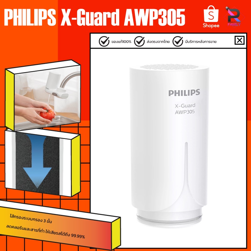 PHILIPS XGuard AWP305 ไส้กรองเครื่องกรองน้ำ Philips Shopee Thailand