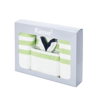 Homehapp ชุดผ้าขนหนู Gift Set KASSA HOME รุ่น Low Twist ขนาด 16 x 32, 27 x 54 นิ้ว สีเขียว