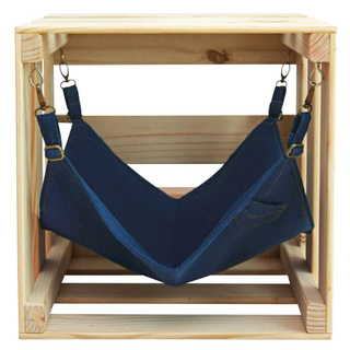 🔥*ไม่ใช้แล้วจะเสียใจ*🔥 เซ็ตเปลนอนพร้อมลังไม้ WILAAMALIN สียีนส์เข้ม PET HAMMOCK SET WILAAMALIN DENIM สินค้าคุณภาพสูง