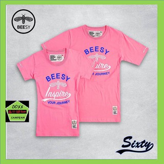 Beesy เสื้อคอกลม ชาย หญิง  รุ่น Sixty สีชมพู