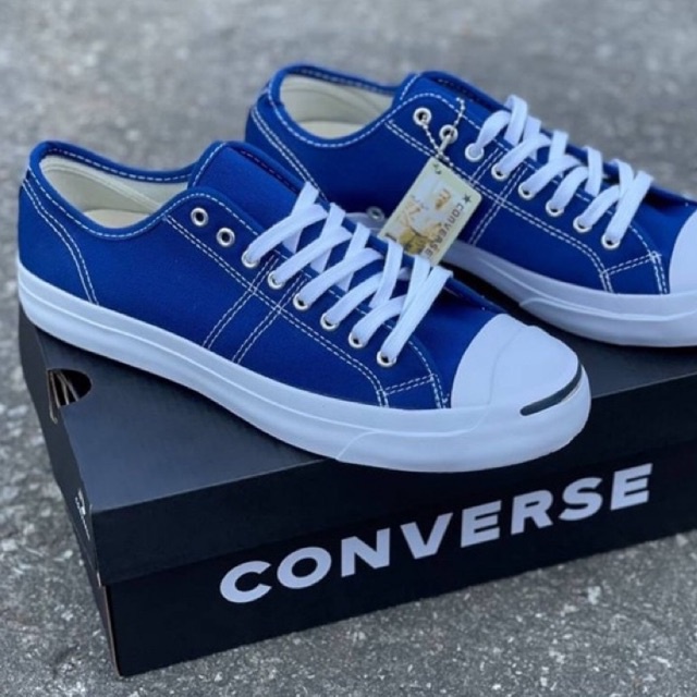 รองเท้า Converse Jack Purcell Blue 👾⚠️ สินค้าพร้อมกล่อง รองเท้าสีกรม