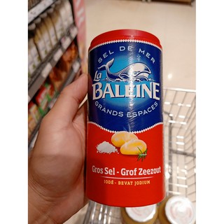 ecook ฉลากใหม่​ ฝรั่งเศส เกลือ ผลิตแบบธรรมชาติ p hisupa la baleine coarse sea salt 500g